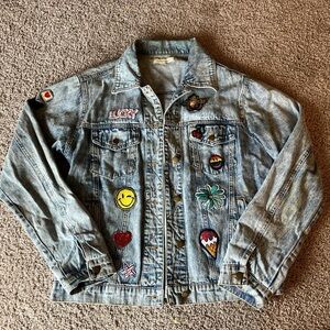 Honey Punch Denim Jacket with Patches